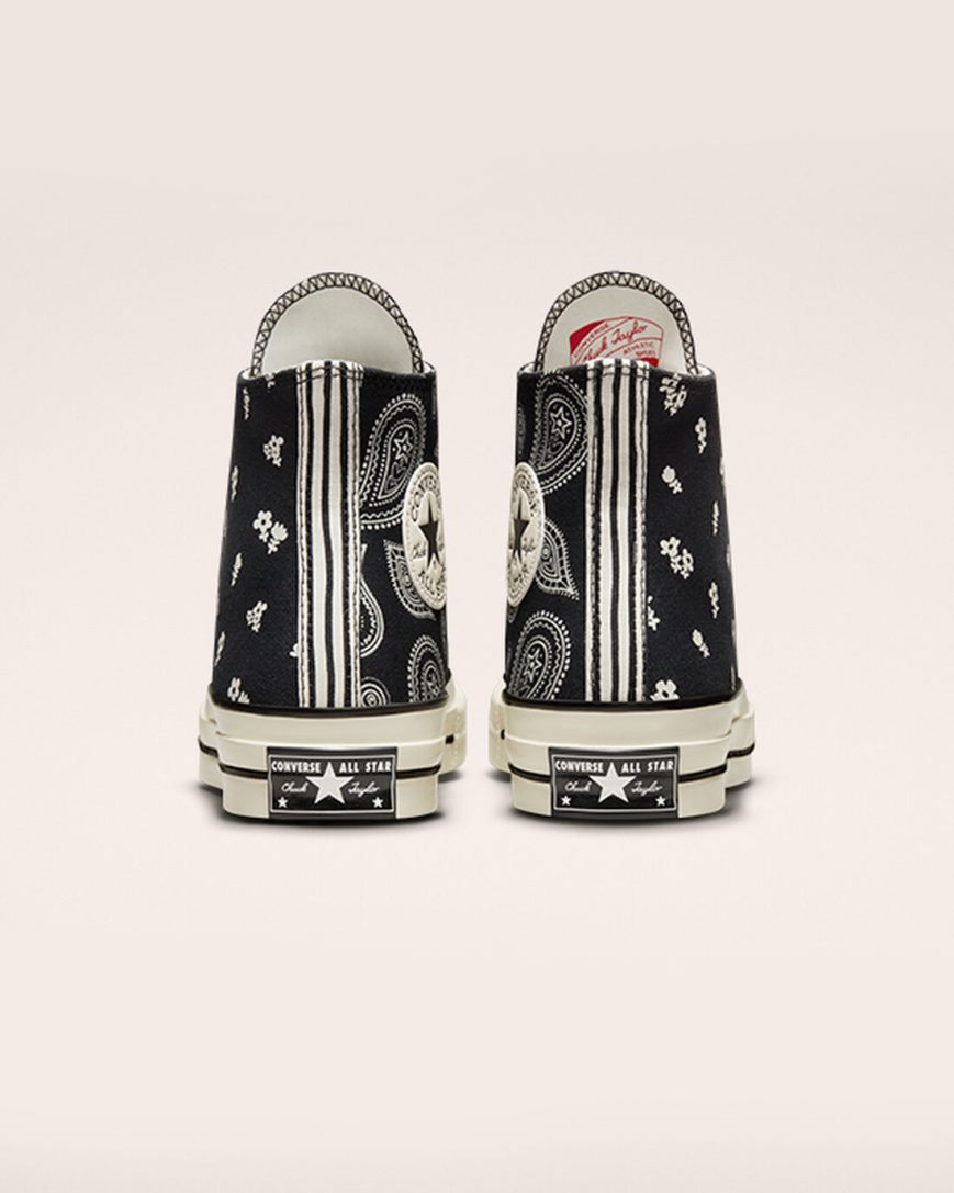 Zapatillas Altas Converse Chuck 70 Paisley Mujer Negras | PE PE57L4